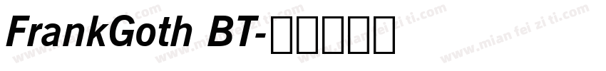 FrankGoth BT字体转换